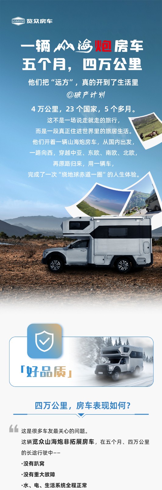 5個月，4萬公里，山海炮房車是陪他們走完23個國家的房車